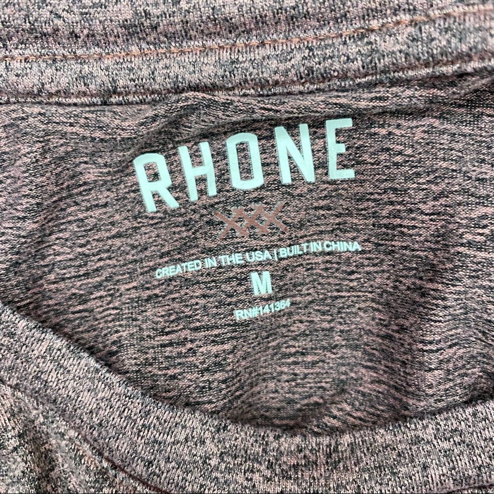 Men's Heathered Rust Performance T-Shirt - Picture 8 of 11